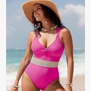 Pink Queen, Pink One-Piece Swimsuit